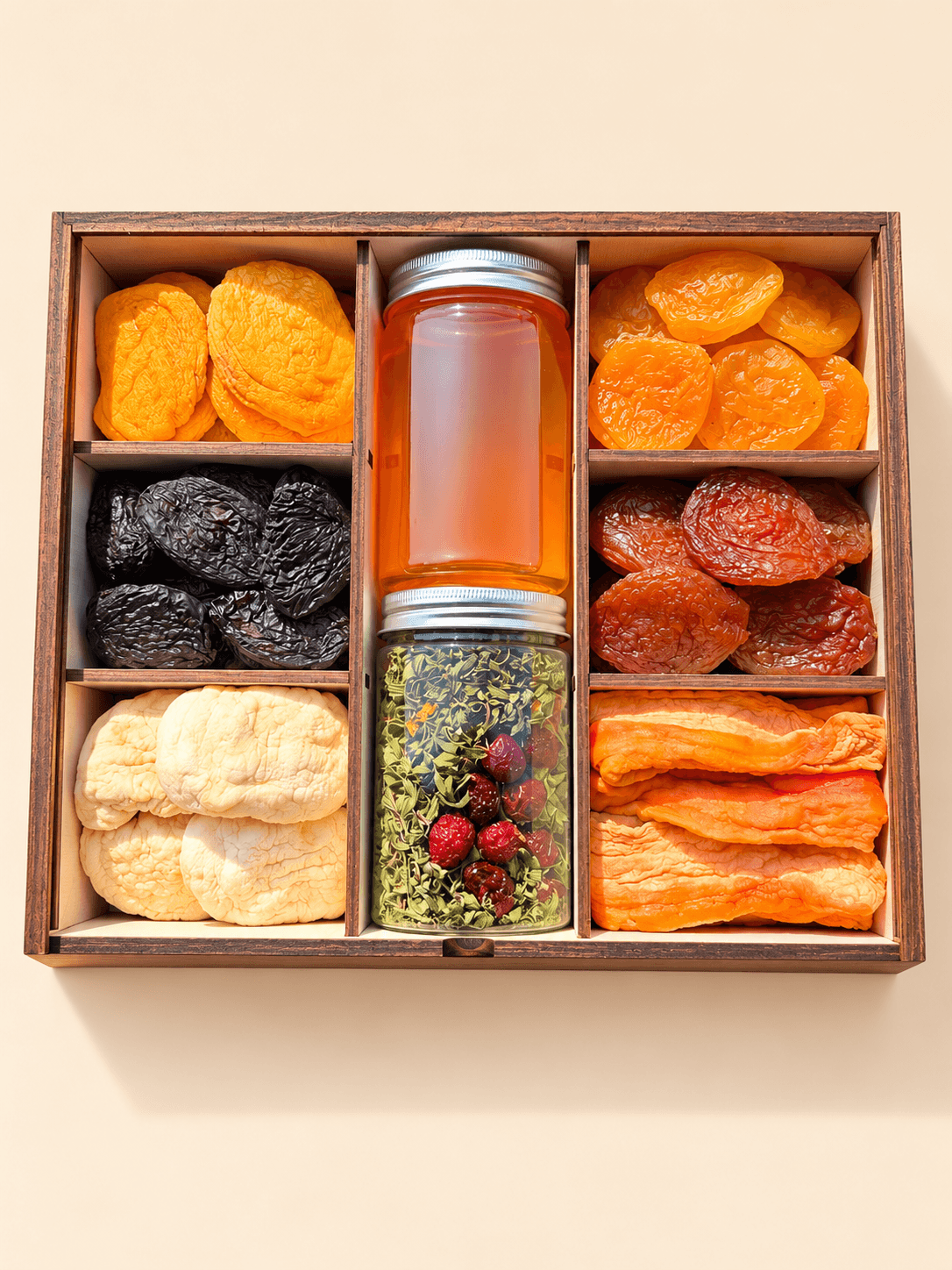 Premium Gift Set with Armenian Dried Fruits, Pure Honey and Herbal Tea photo 1